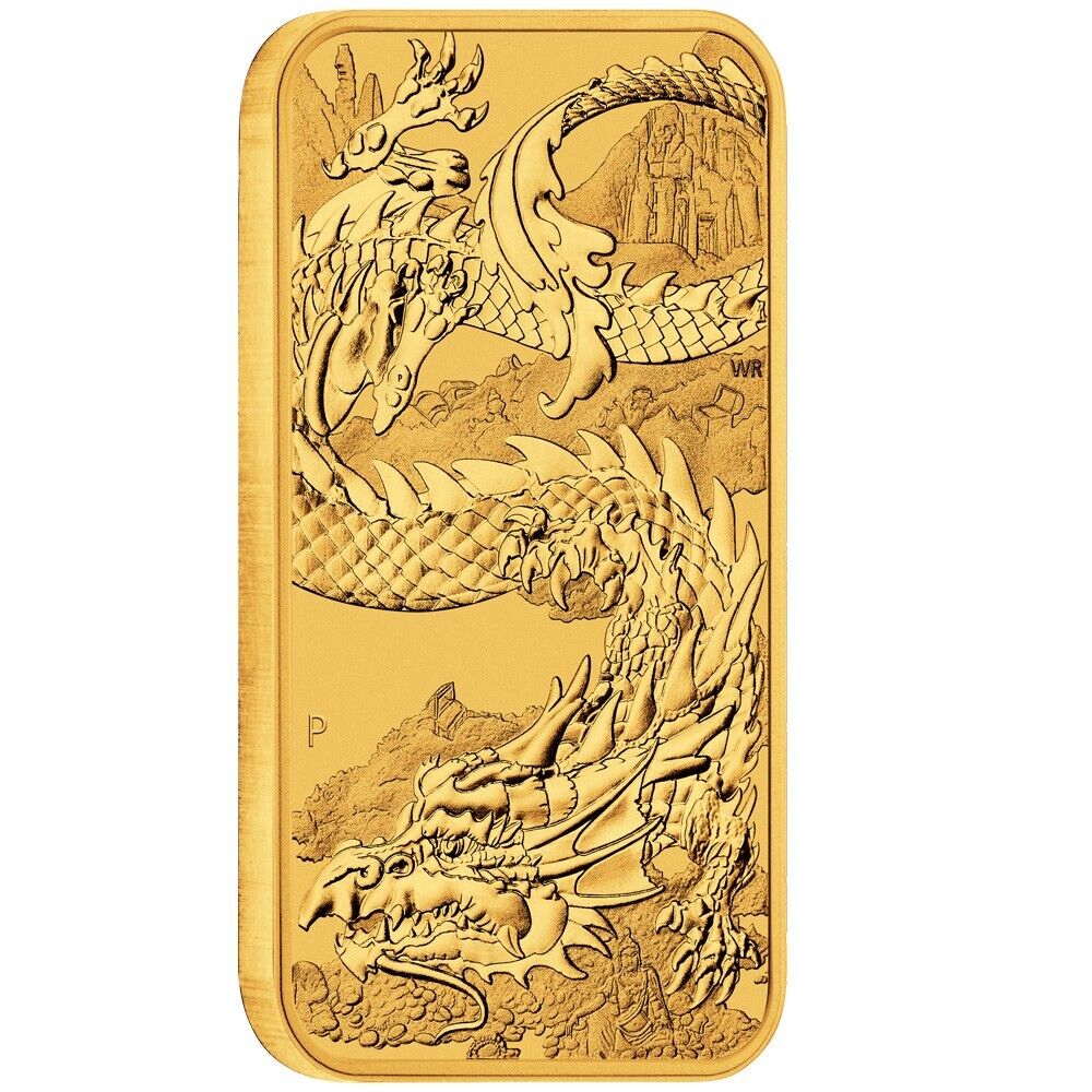 Goldmünze Dragon Rectangle kaufen Motiv der Goldmünze Dragon Rectangle